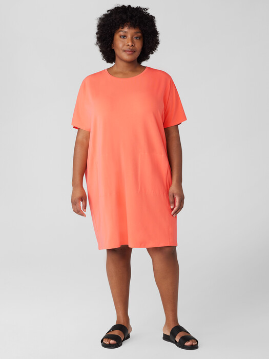 Pima Cotton Stretch Jersey T-Shirt Dress | EILEEN FISHER Pima Cotton Stretch Jersey T-Shirt Dress | EILEEN FISHER