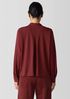 Stretch Jersey Knit Band Collar Top
