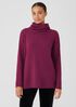 Cotton and Recycled Cashmere Turtleneck Long Top