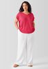 Organic Linen Jersey V-Neck Tee