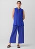 Silk Georgette Crepe Sleeveless Shirt