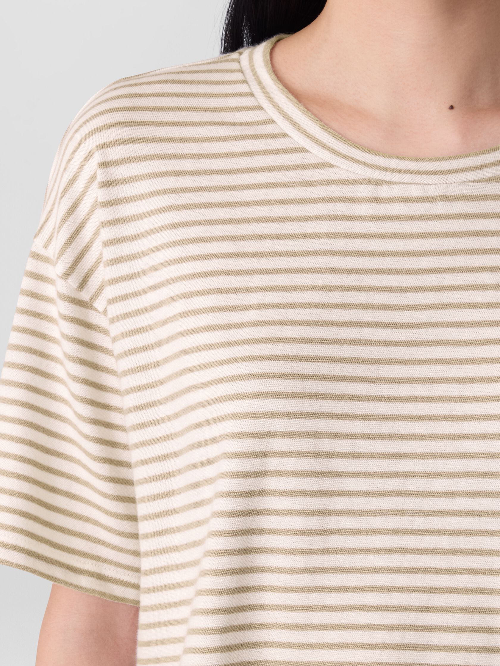 Striped Organic Cotton Slub Box-Top