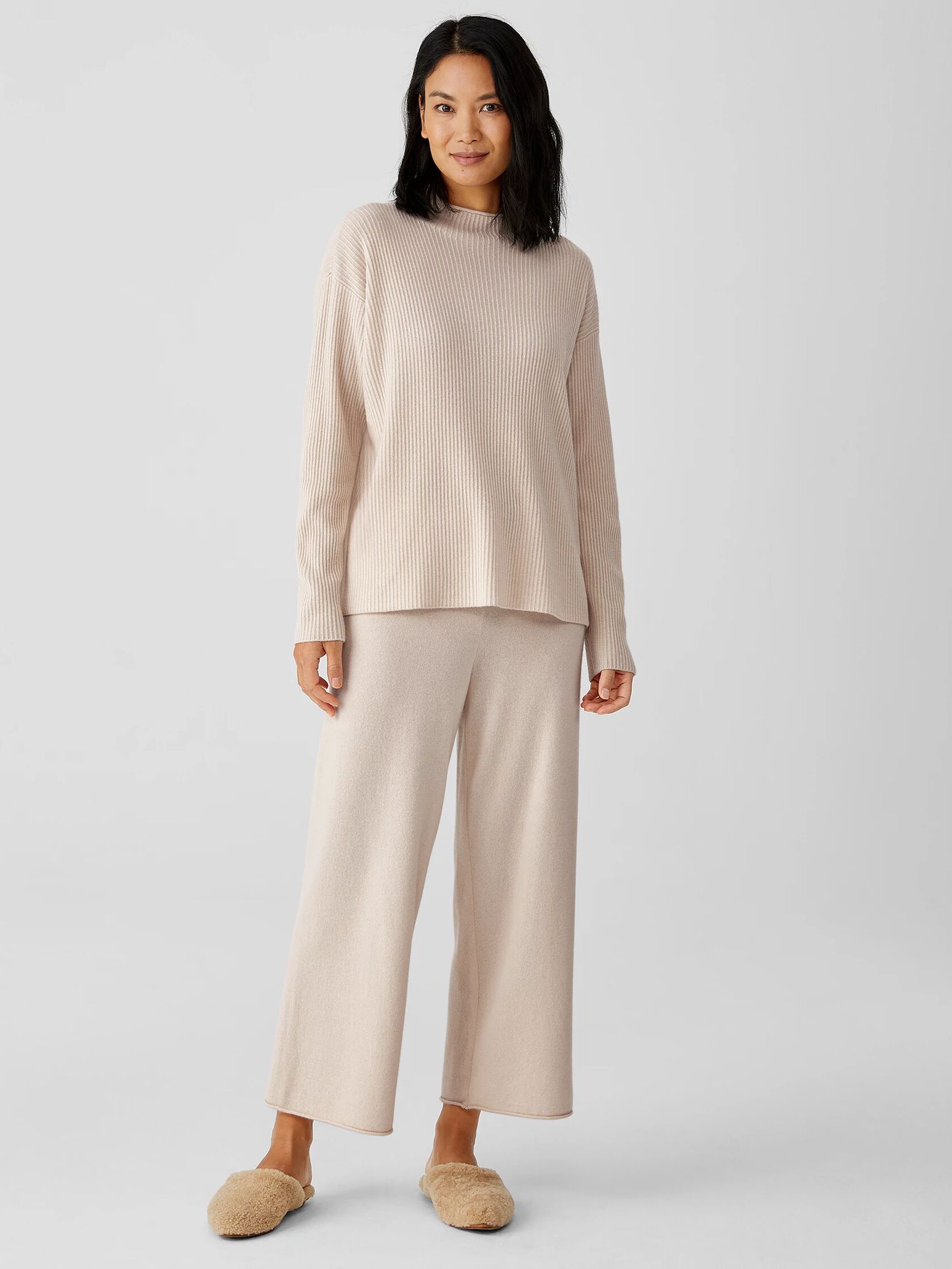 Italian Cashmere Funnel Neck Top