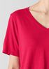 Organic Cotton Slubby Jersey V-Neck Tee