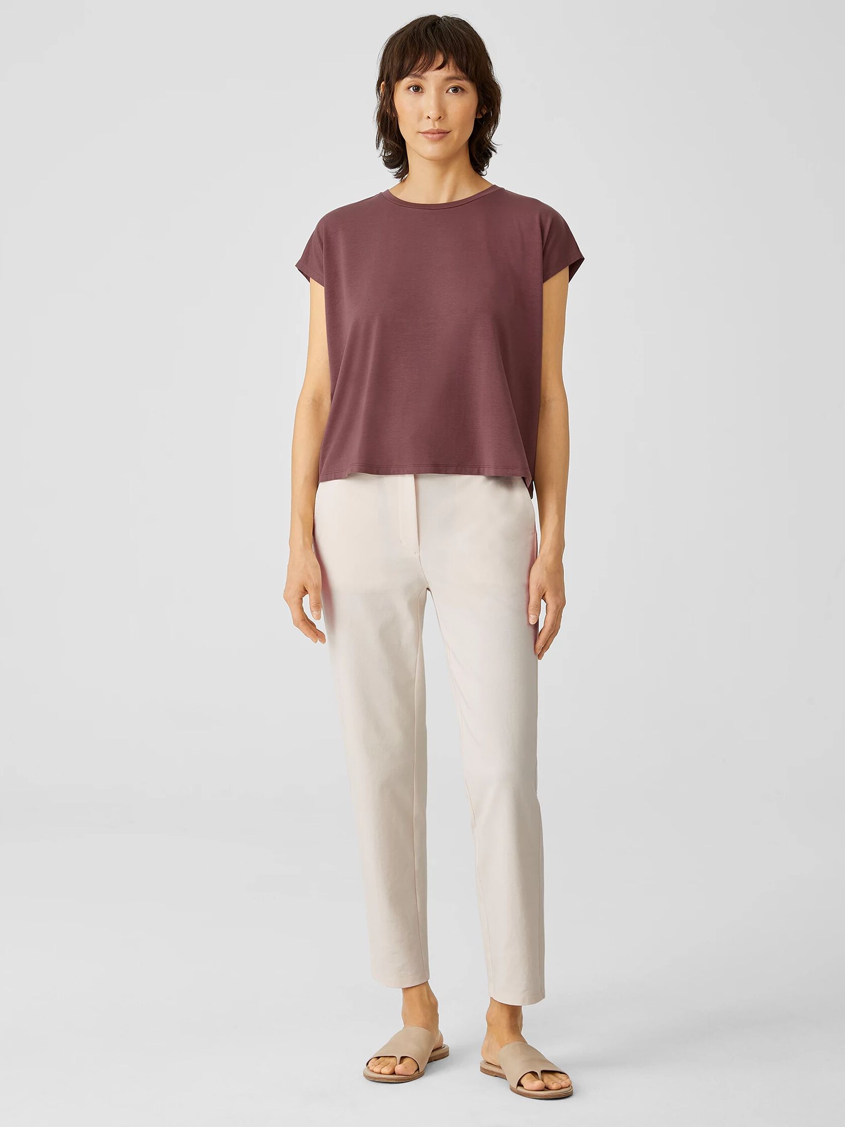 Organic Cotton Ponte Slim Pant