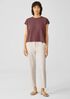 Organic Cotton Ponte Slim Pant
