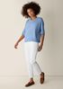 Peruvian Cotton Blend Elbow-Sleeve Top