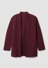 Lightweight Boiled Wool High Collar Jacket in Regenerative Wool