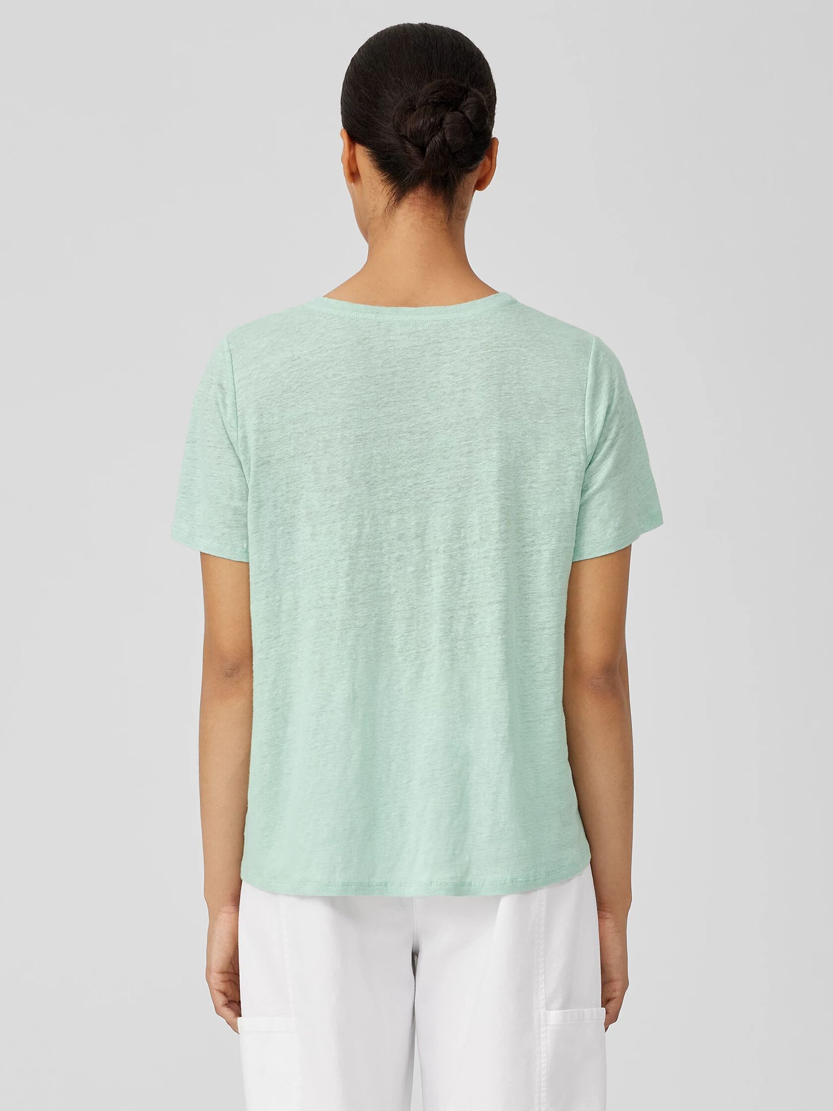 Organic Linen Jersey Crew Neck Tee