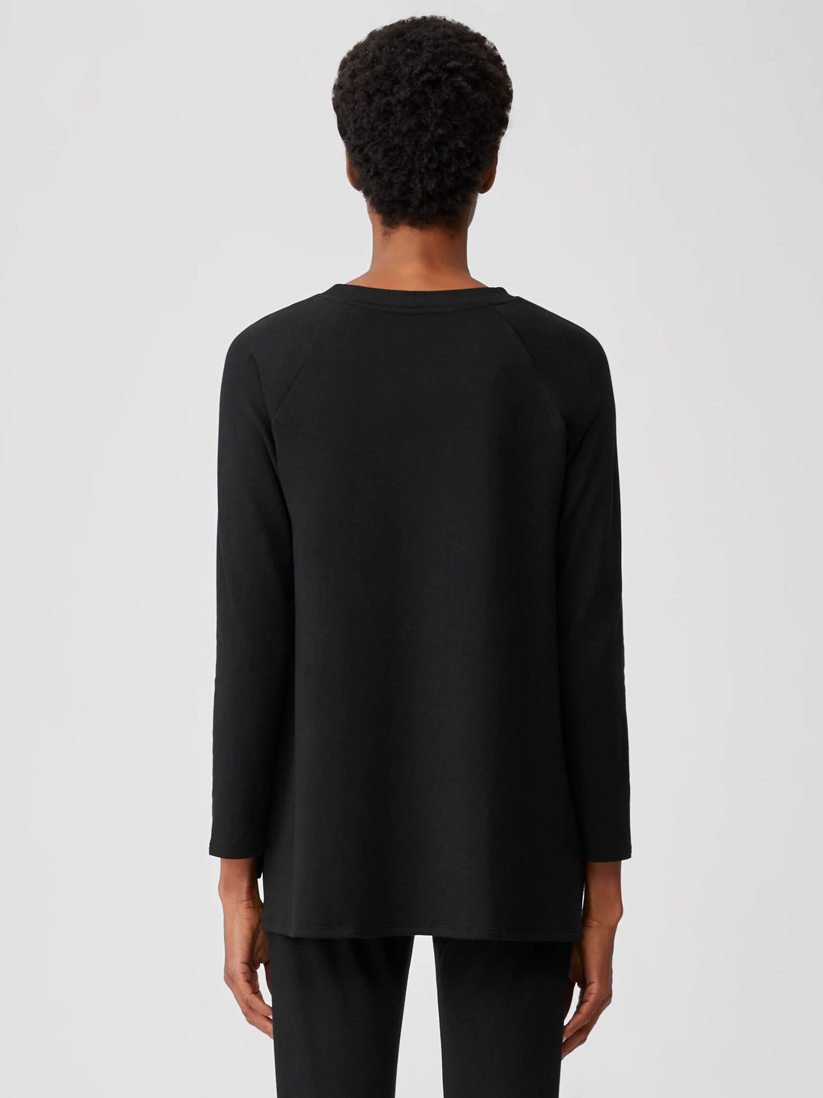Cozy Brushed Terry Raglan-Sleeve Top