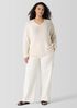 Peruvian Organic Cotton Cord Jersey V-Neck Top