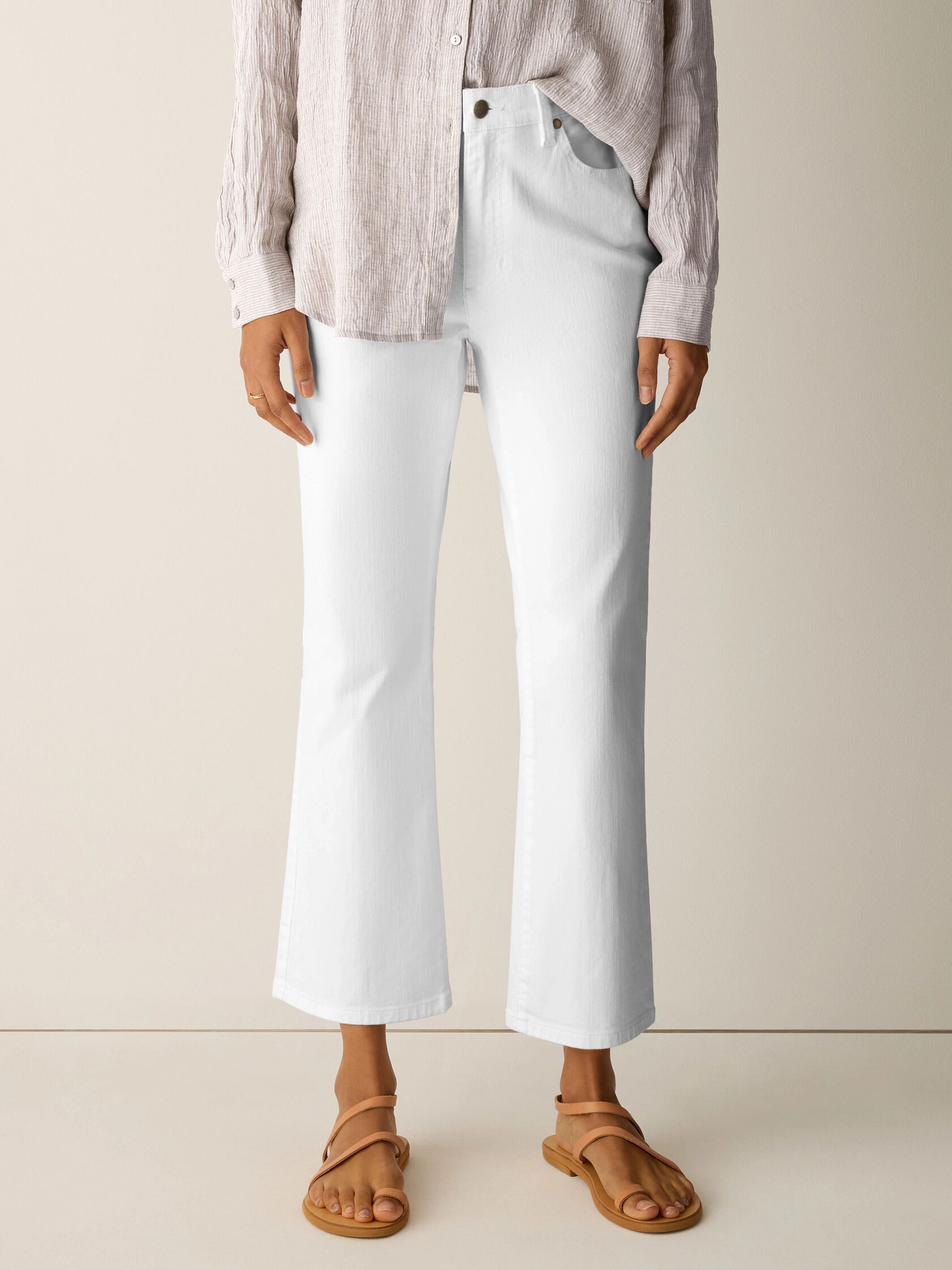 Garment-Dyed Organic Cotton Denim Kick Jean