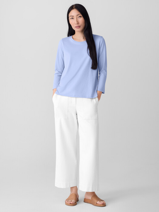 Organic Pima Cotton Jersey 3/4-Sleeve Tee