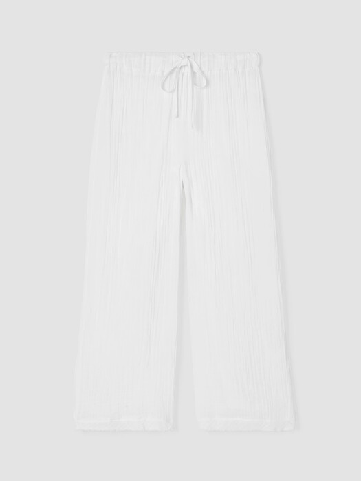 Organic Cotton Gauze Wide-Leg Pant
