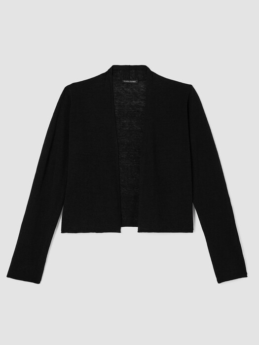Organic Linen Cotton Jersey Cropped Cardigan