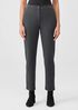 Organic Cotton Melange Crepe High-Waisted Pant