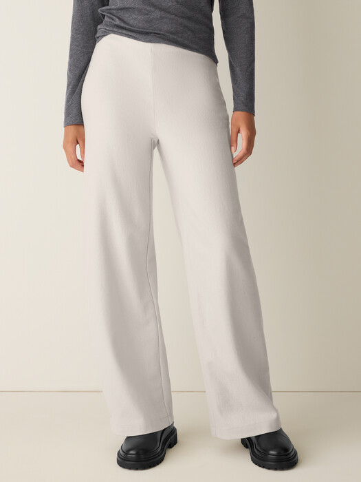 Felted Wool Jersey Wide-Leg Pant in Regenerative Wool