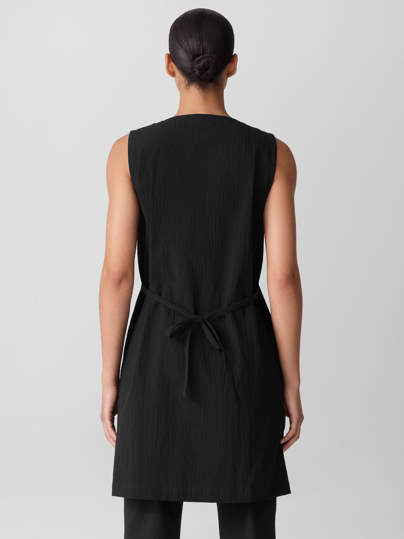 Organic Cotton Pucker Long Vest
