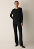 Extra-Fine Ponte Crew Neck Top