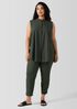 Washed Organic Cotton Poplin Band Collar Shirt