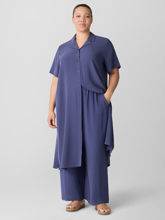 Silk Georgette Crepe Wide-Leg Pant