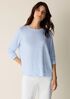 Striped Organic Linen Jersey Long-Sleeve Tee
