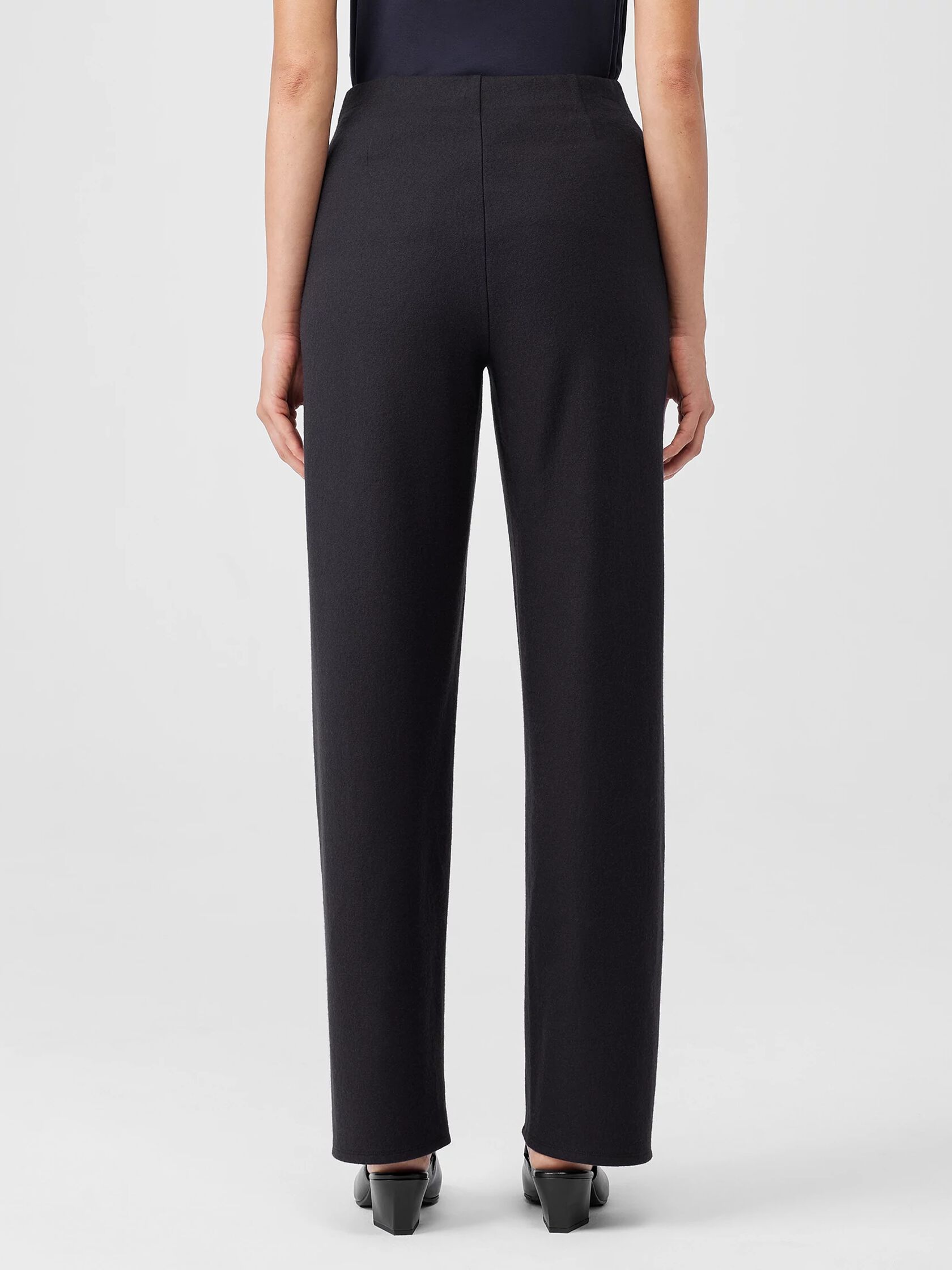 Boiled Wool Jersey Straight Pant | EILEEN FISHER