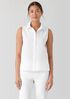 Washed Organic Cotton Poplin Sleeveless Shirt