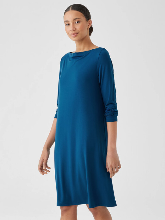 Fine Jersey Cowl Neck Dress | EILEEN FISHER Fine Jersey Cowl Neck Dress | EILEEN FISHER