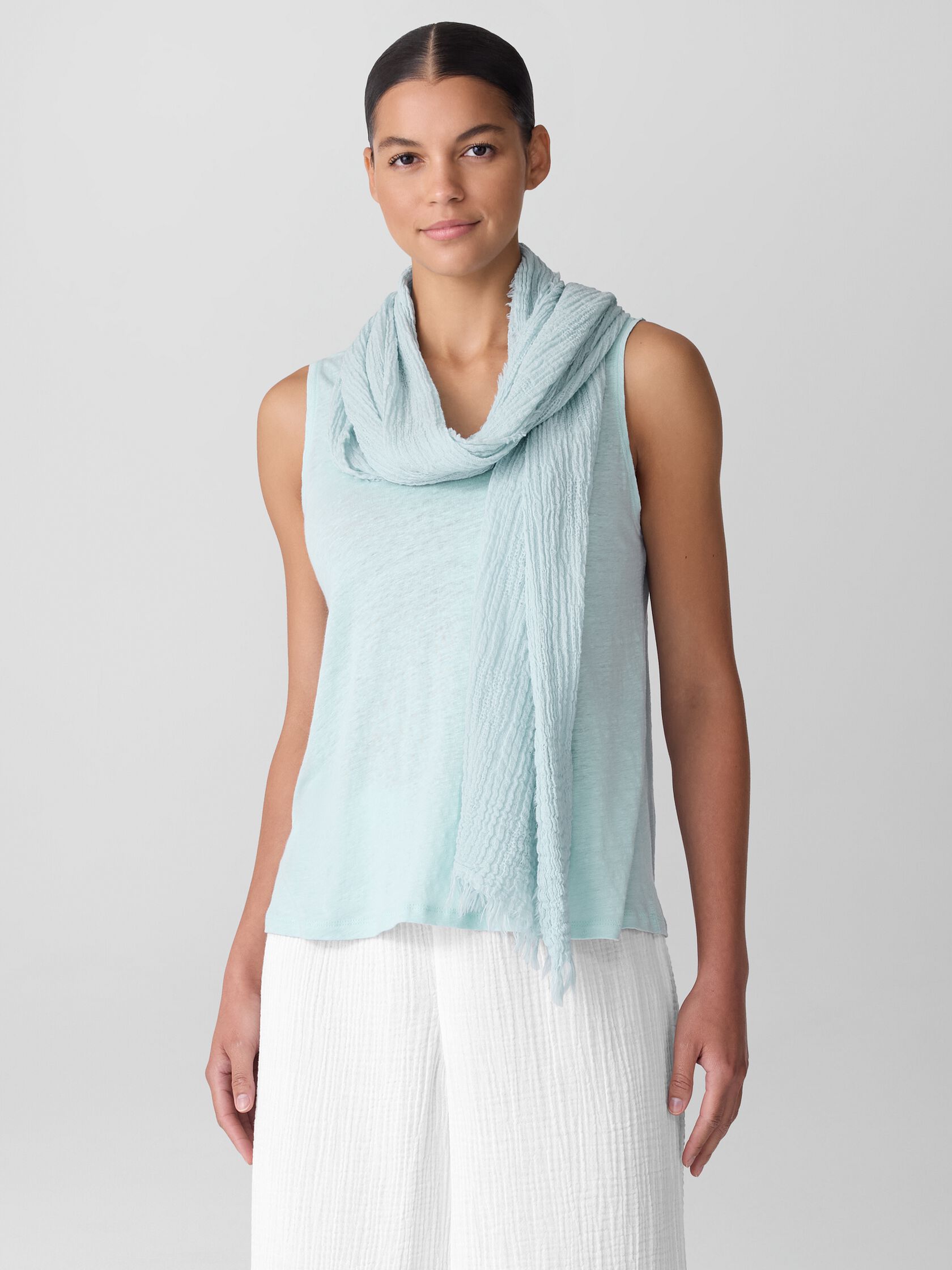 Watercolor Organic Cotton Gauze Scarf
