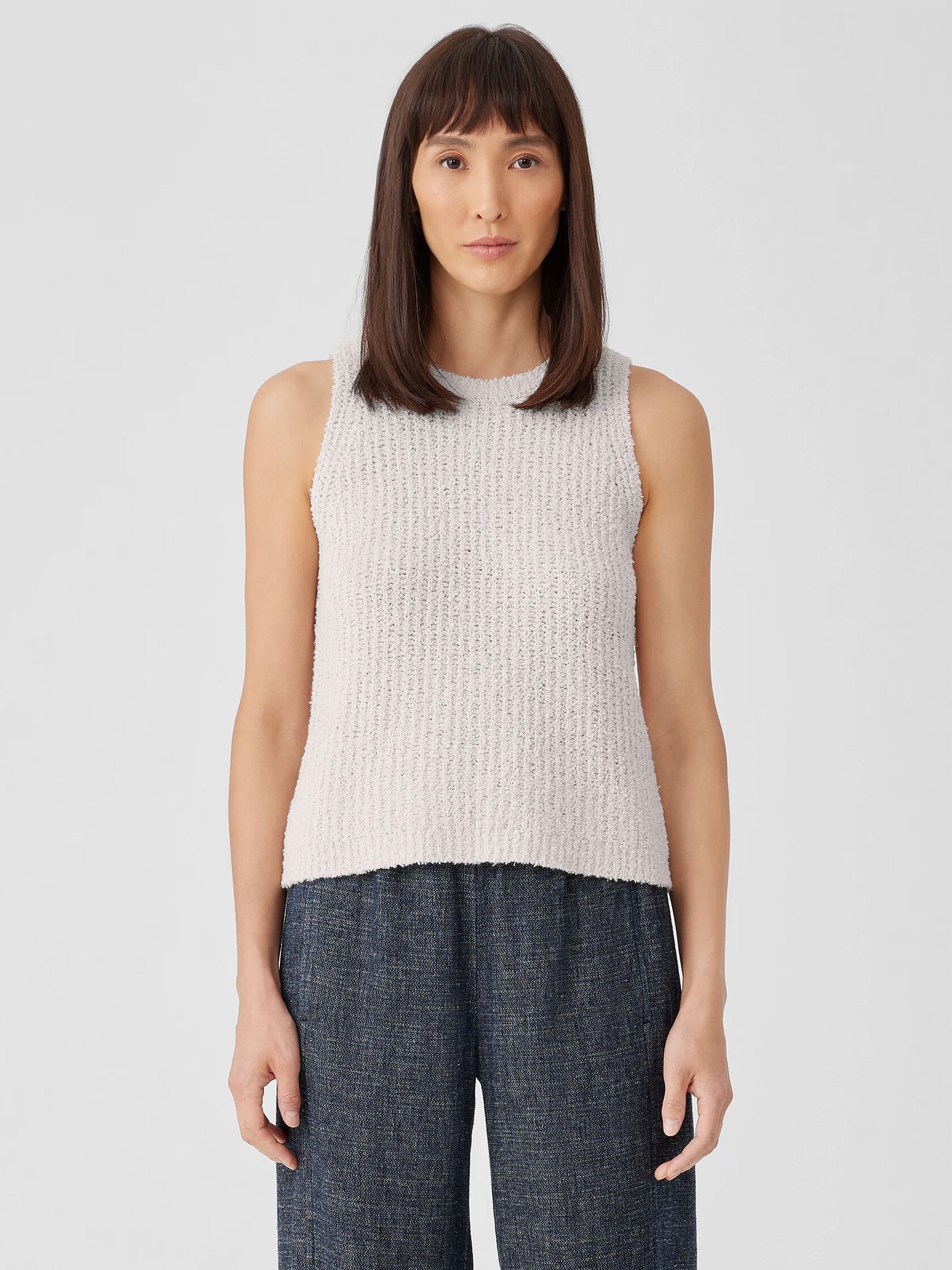 Cotton Fluff Crew Neck Top