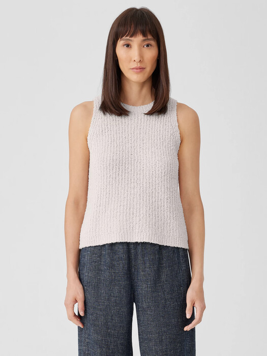 Cotton Fluff Crew Neck Top