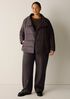Eggshell Recycled Nylon Stand Collar Quilted Coat