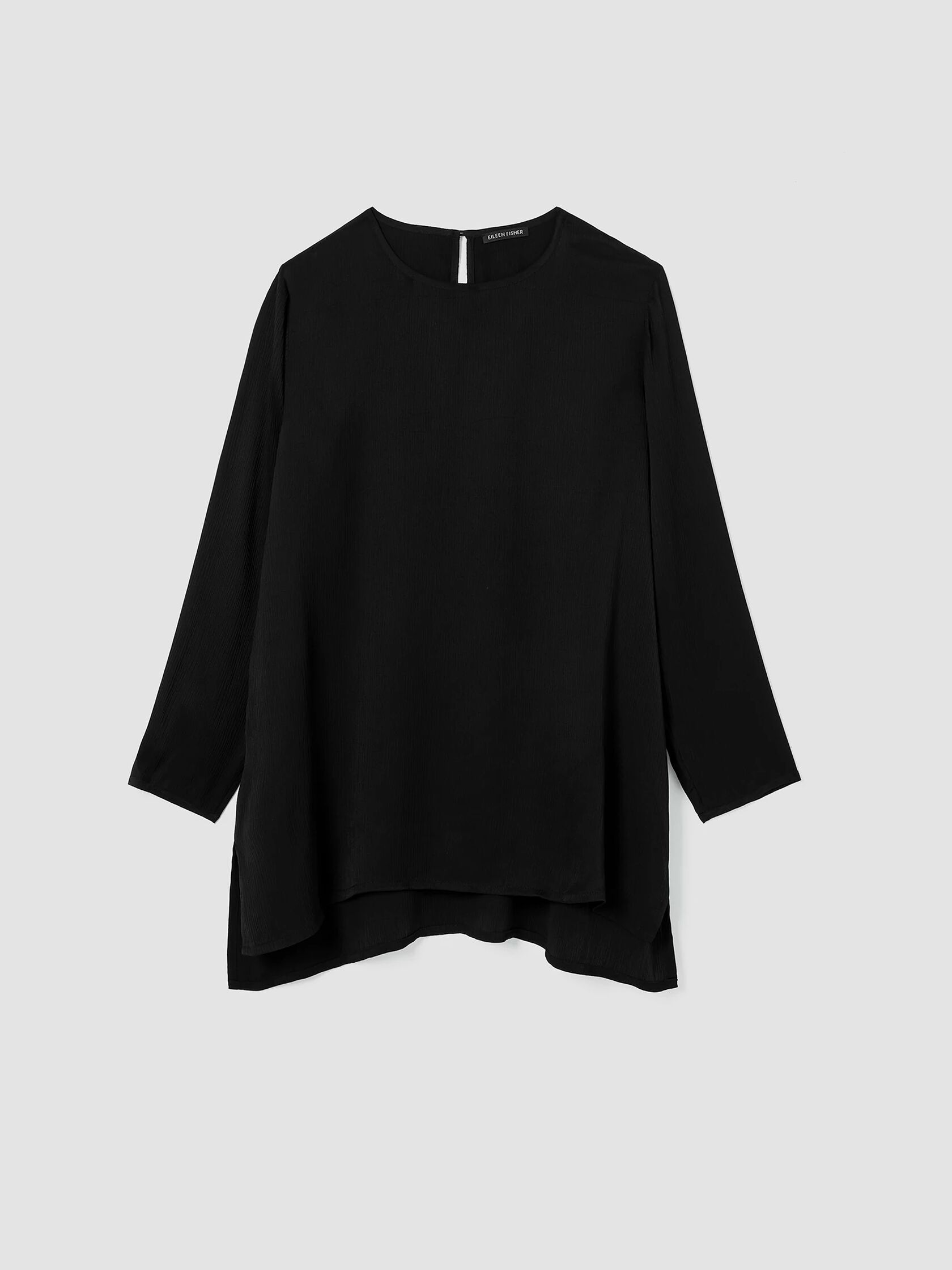 Textured Cupro Round Neck Top