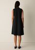 Organic Cotton Pucker Mock Neck Dress
