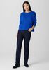 Organic Linen Cotton Cord Crew Neck Top