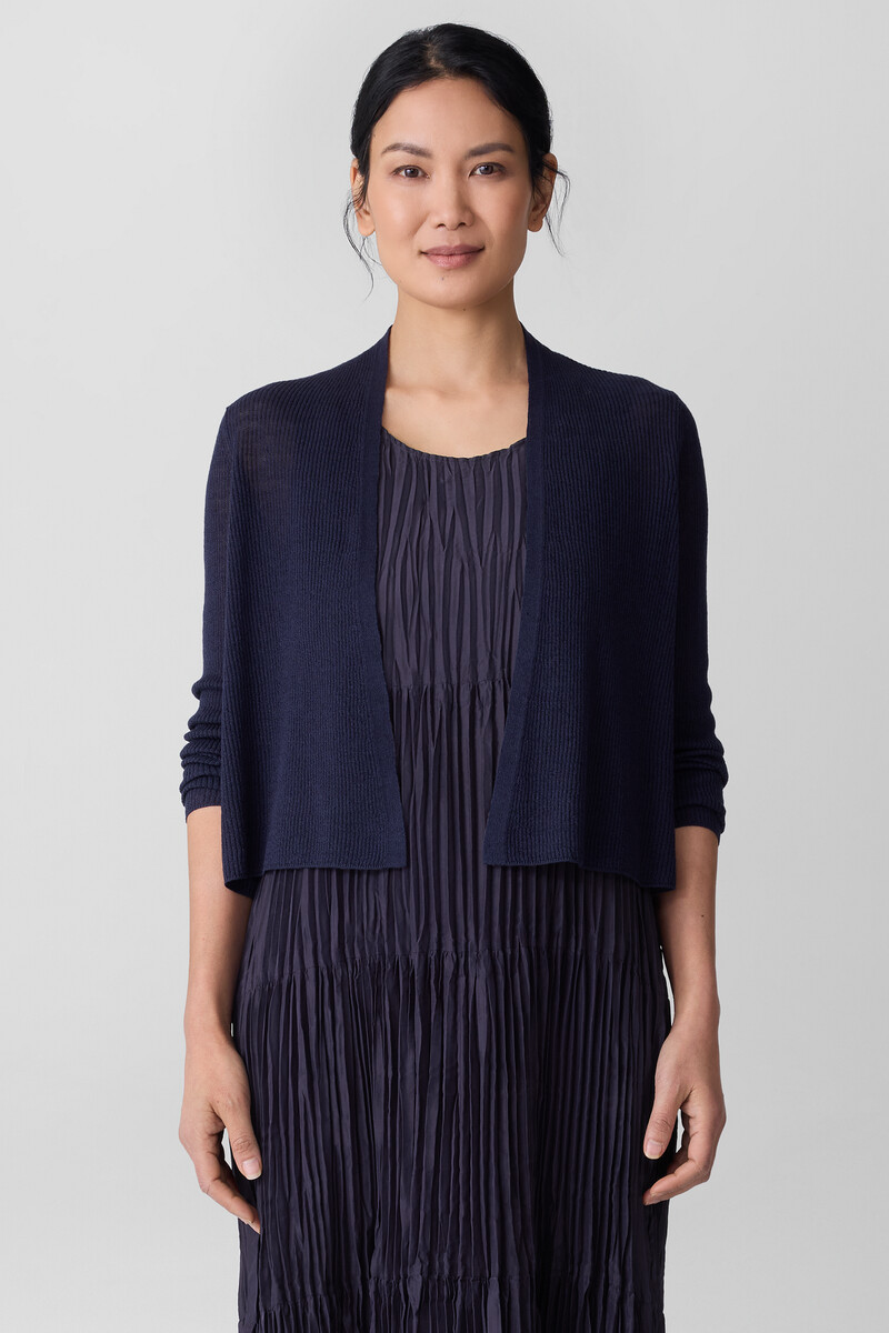 Organic Linen Cotton Cropped Cardigan Organic Linen Cotton Cropped Cardigan