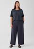 Pima Cotton Stretch Jersey Wide-Leg Pant