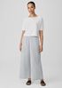 Washed Organic Cotton Poplin Wide-Leg Pant