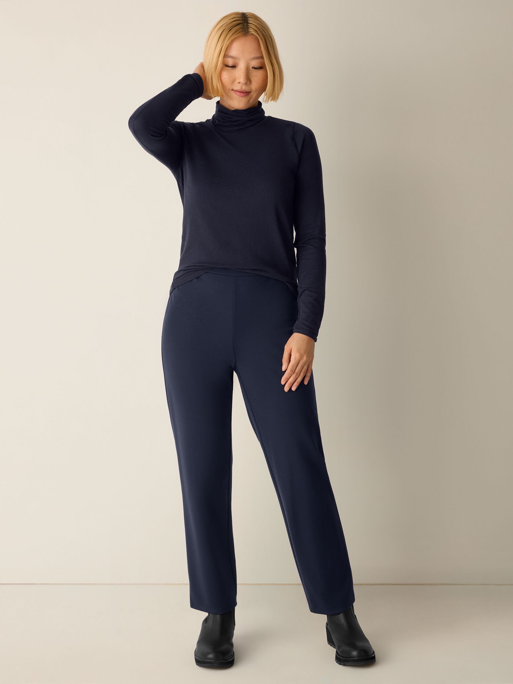 Washable Flex Ponte Straight Pant
