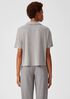 Sueded Cupro Knit Short-Sleeve Shirt