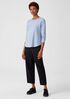 Organic Cotton Interlock Crew Neck Top