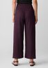 Woven Plissé Wide-Leg Pant