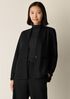 Felted Wool Jersey High Collar Jacket