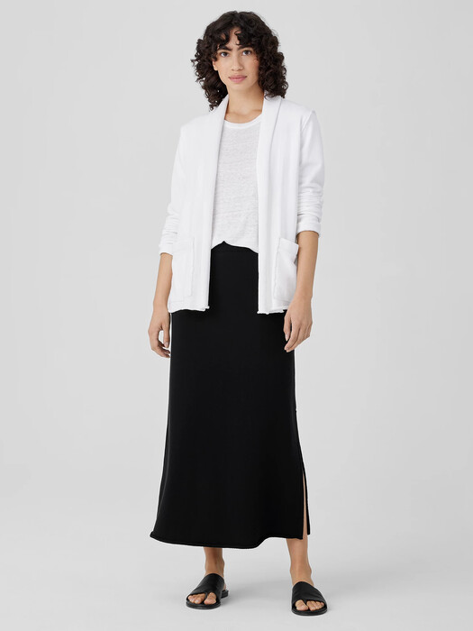 Organic Cotton French Terry Shawl Collar Jacket