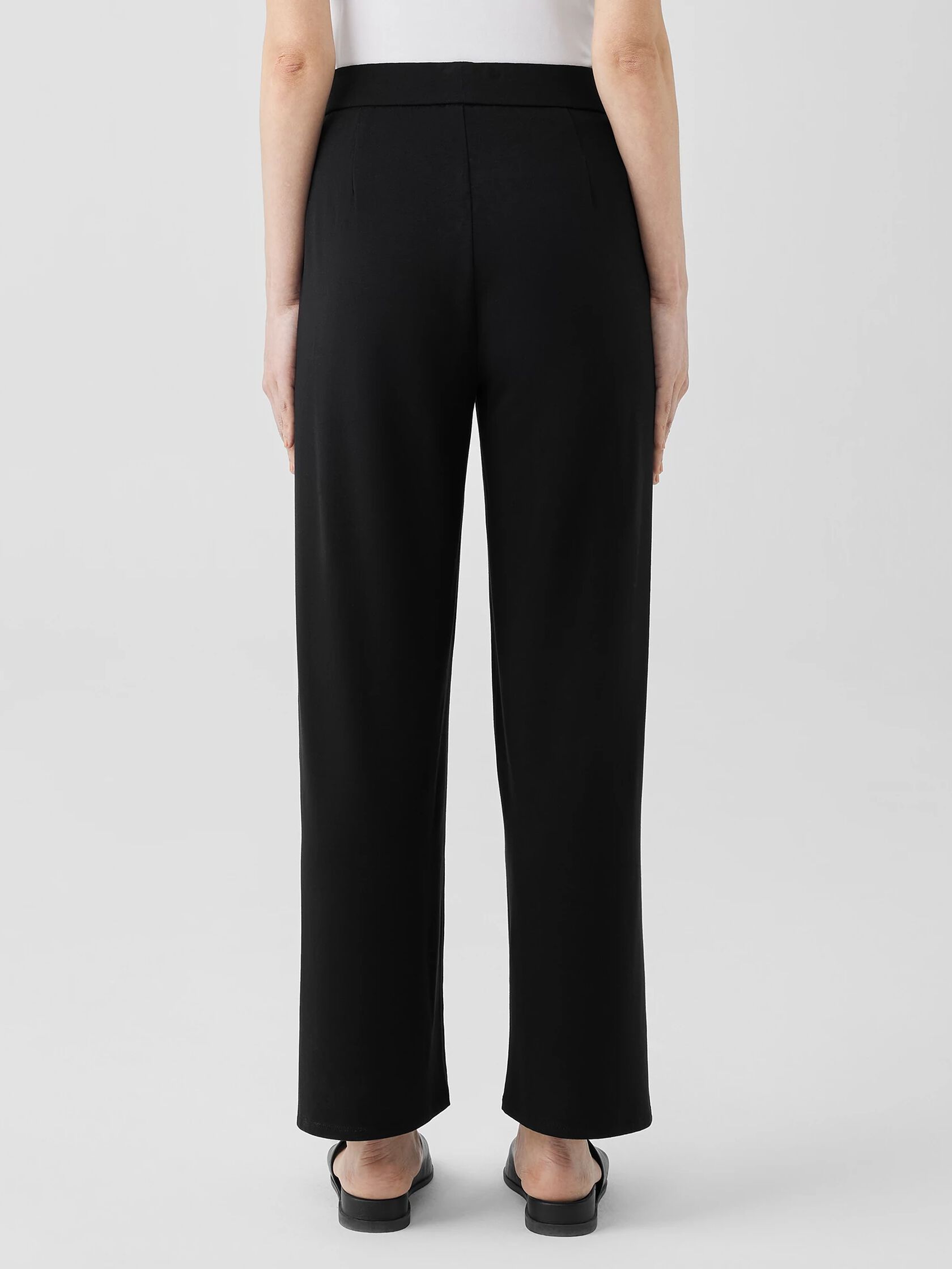 Stretch Jersey Knit Straight Pant | EILEEN FISHER
