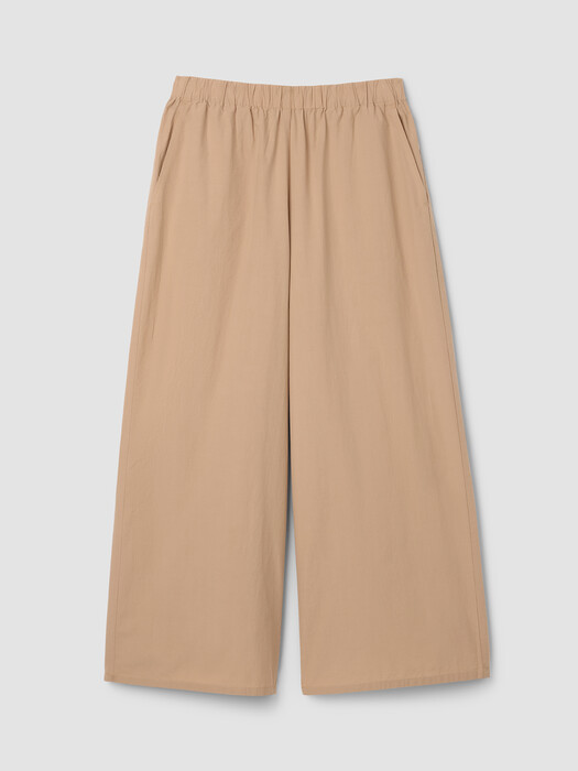 Washed Organic Cotton Poplin Wide-Leg Pant