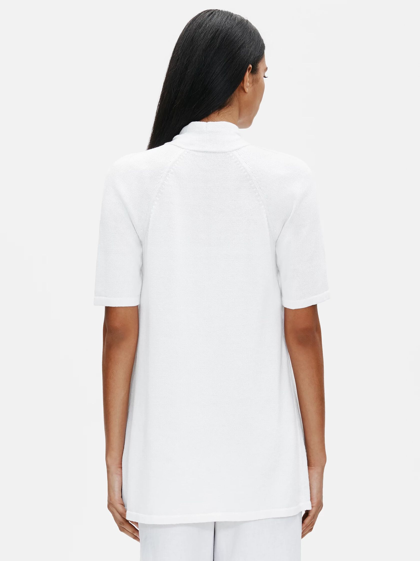 Organic Linen Cotton Short-Sleeve Cardigan