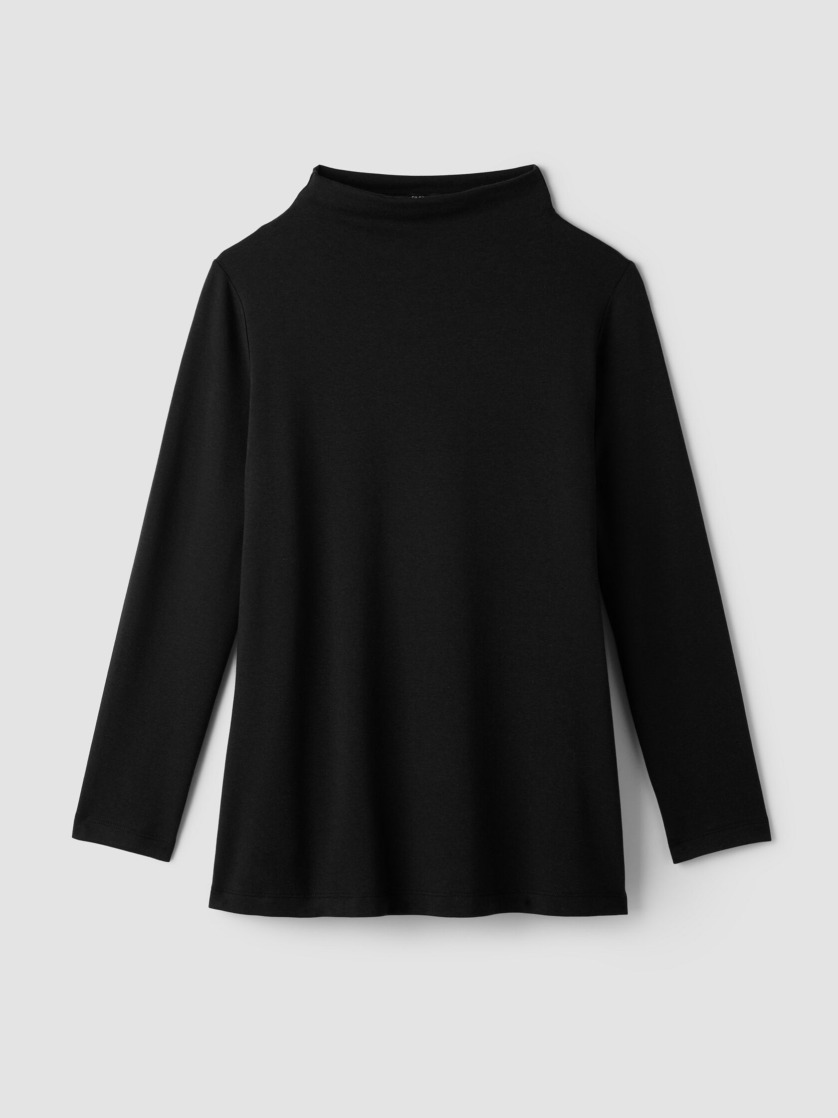 Cozy Brushed Terry Hug Funnel Neck Long Top