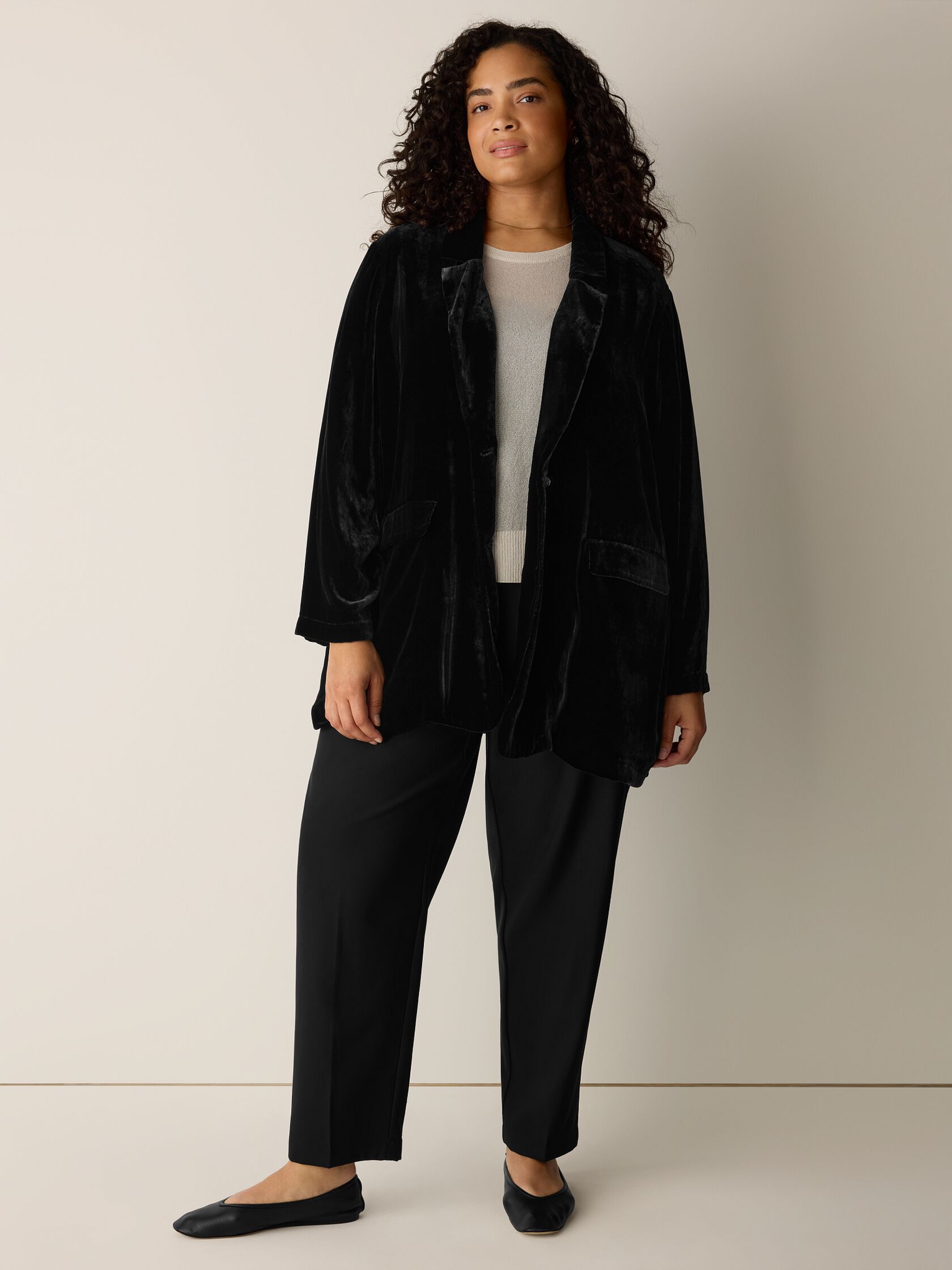 Velvet Long Blazer